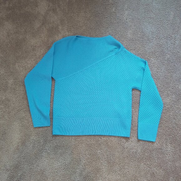 St. John Boatneck Wool Sweater Blue Size Medium - Picture 2 of 9